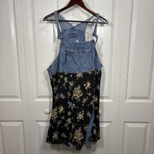 Zanadi Denim Floral Romper Womens 24 Overall Dress Boho Cottagecore Y2K Trend